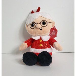 Holiday Time Sparkle Eyes Plush Mrs Claus Christmas Stuffed Animal 10" Holiday